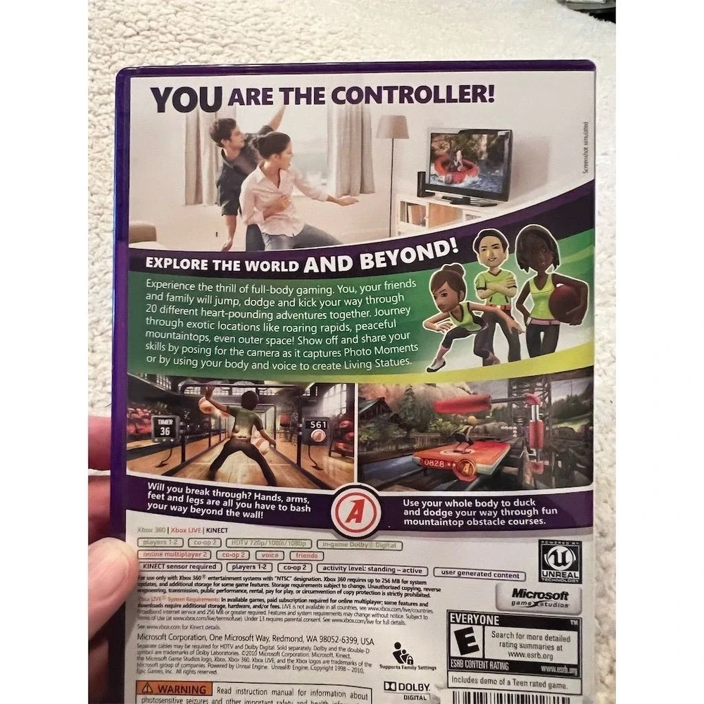 Kinect Adventures!‎ Xbox 360 Game Interactive Multiplayer Adventure